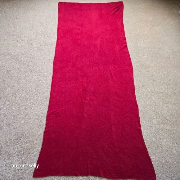 Knit Cashmere Scarf/Wrap Red - Picture 8 of 15